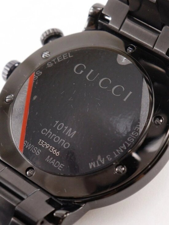 GUCCI G Chrono Watches 101M black blackDial Stainless Steel Quartz Chronog... main image 15